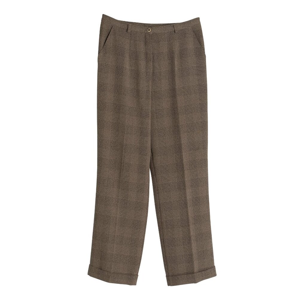 POLA (Finland) 80s, Glen Plaid, Crepe Weave, Post-1970s White-Collar